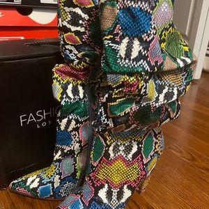 Fashion Nova Multi Color Boots